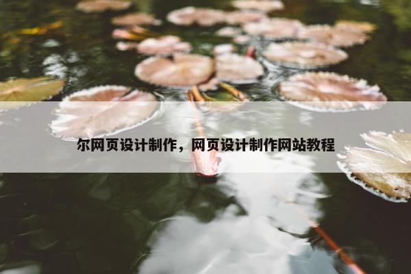 尔网页设计制作，网页设计制作网站教程