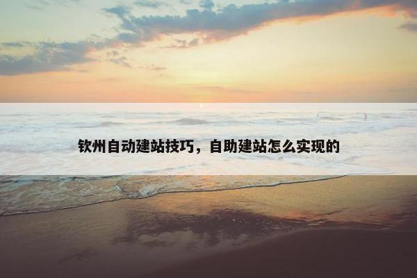 钦州自动建站技巧，自助建站怎么实现的