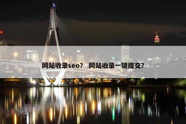 网站收录seo？ 网站收录一键提交？