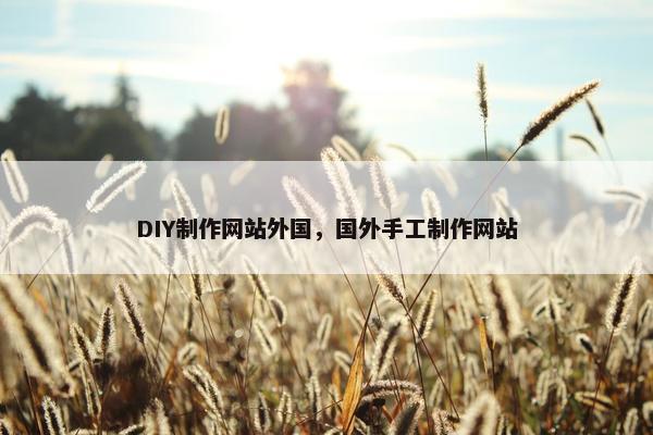 DIY制作网站外国，国外手工制作网站