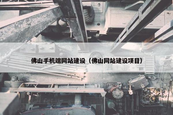 佛山手机端网站建设（佛山网站建设项目）