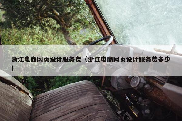 浙江电商网页设计服务费（浙江电商网页设计服务费多少）