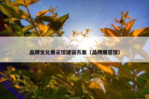 品牌文化展示馆建设方案（品牌展览馆）