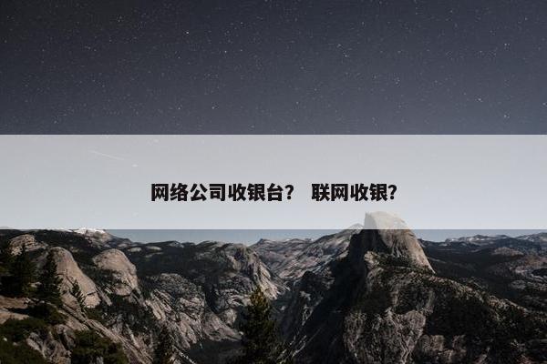 网络公司收银台？ 联网收银？
