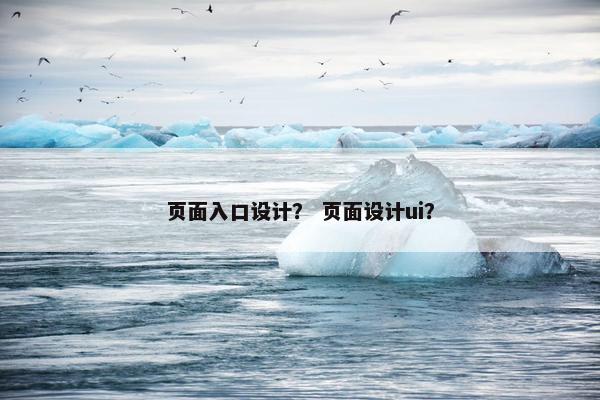 页面入口设计？ 页面设计ui？