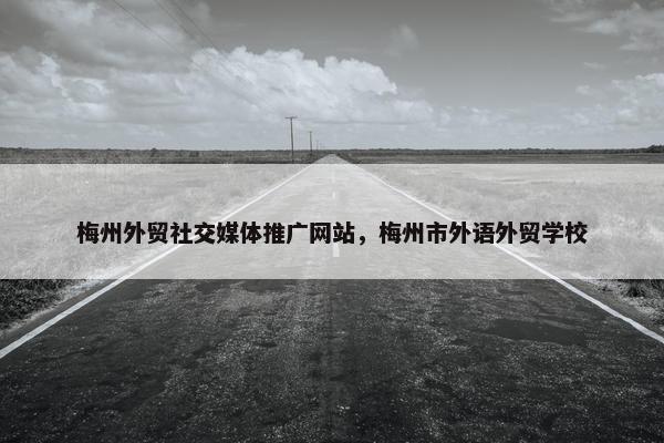 梅州外贸社交媒体推广网站，梅州市外语外贸学校