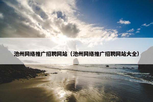 池州网络推广招聘网站（池州网络推广招聘网站大全）