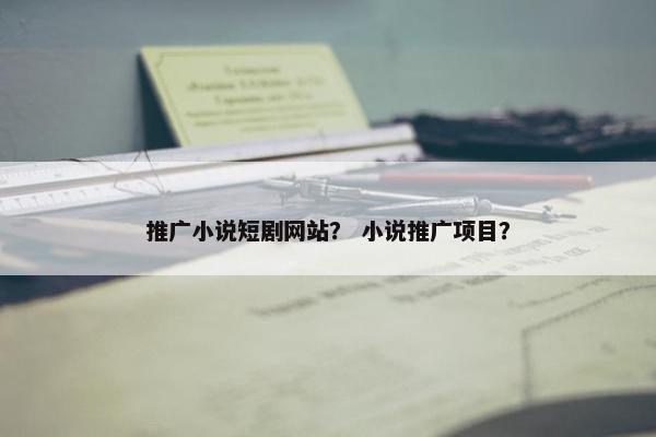 推广小说短剧网站？ 小说推广项目？