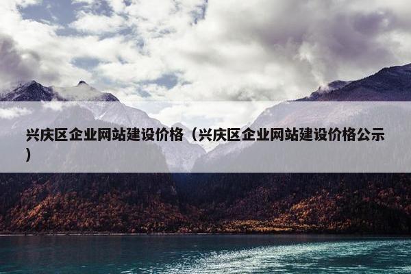 兴庆区企业网站建设价格（兴庆区企业网站建设价格公示）