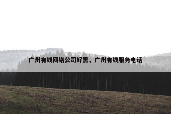广州有线网络公司好黑，广州有线服务电话