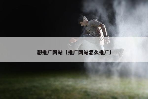 想推广网站（推广网站怎么推广）