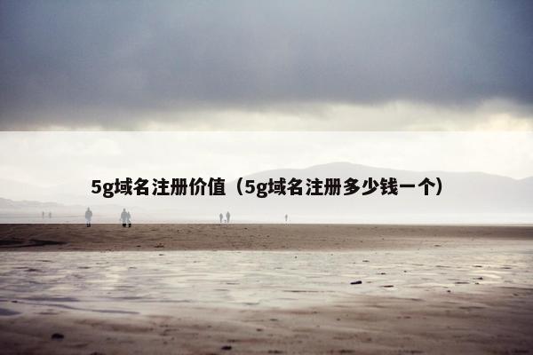 5g域名注册价值（5g域名注册多少钱一个）