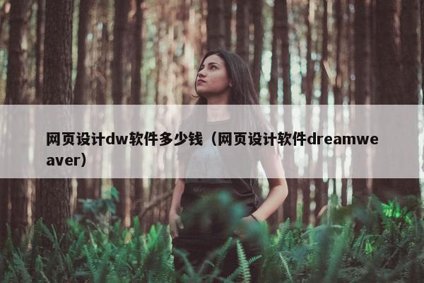 网页设计dw软件多少钱（网页设计软件dreamweaver）