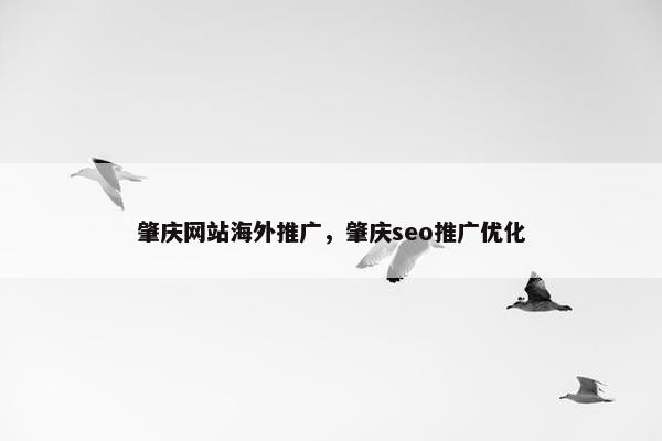 肇庆网站海外推广，肇庆seo推广优化
