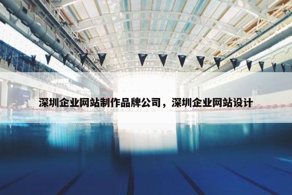 深圳企业网站制作品牌公司，深圳企业网站设计