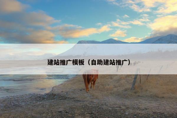 建站推广模板（自助建站推广）