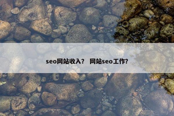 seo网站收入？ 网站seo工作？