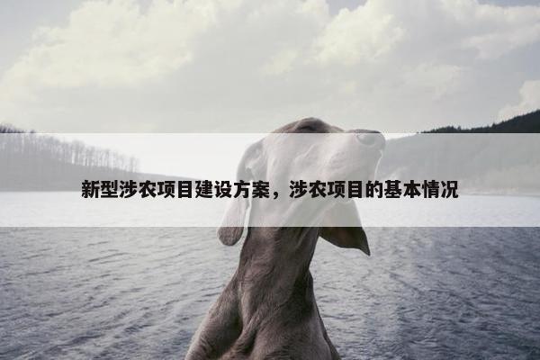 新型涉农项目建设方案，涉农项目的基本情况