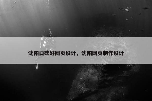 沈阳口碑好网页设计，沈阳网页制作设计
