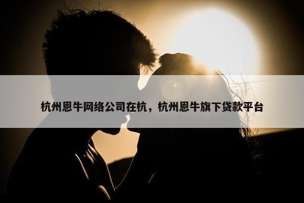 杭州恩牛网络公司在杭，杭州恩牛旗下贷款平台