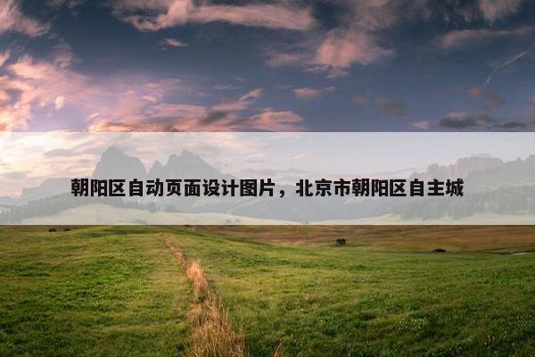 朝阳区自动页面设计图片，北京市朝阳区自主城