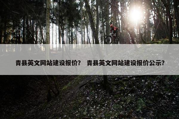 青县英文网站建设报价？ 青县英文网站建设报价公示？