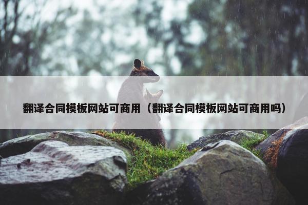 翻译合同模板网站可商用（翻译合同模板网站可商用吗）