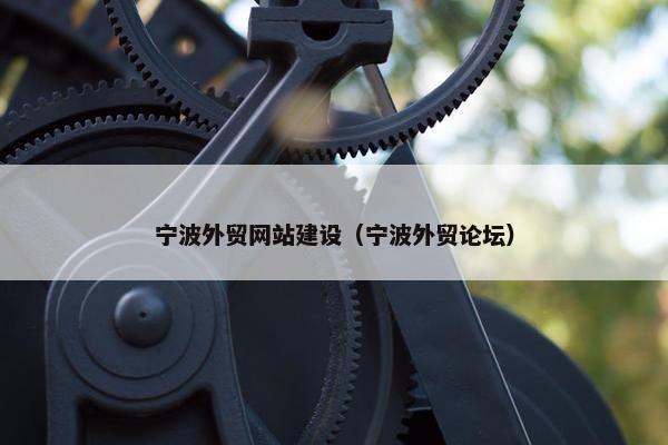 宁波外贸网站建设（宁波外贸论坛）
