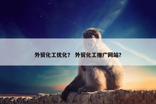 外贸化工优化？ 外贸化工推广网站？