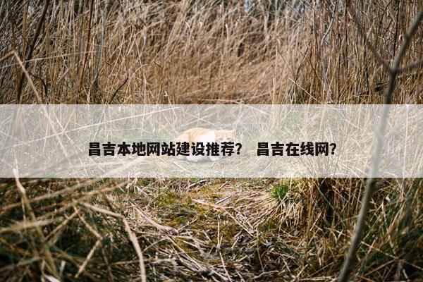 昌吉本地网站建设推荐？ 昌吉在线网？