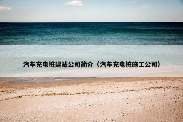 汽车充电桩建站公司简介（汽车充电桩施工公司）