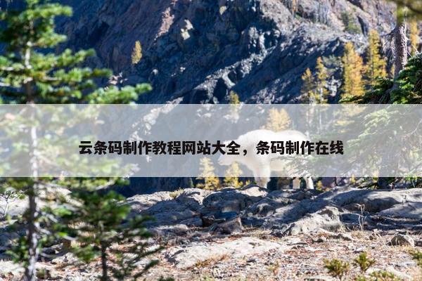 云条码制作教程网站大全，条码制作在线