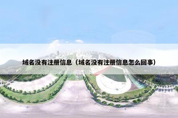 域名没有注册信息（域名没有注册信息怎么回事）