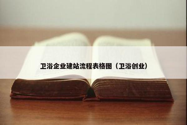 卫浴企业建站流程表格图（卫浴创业）