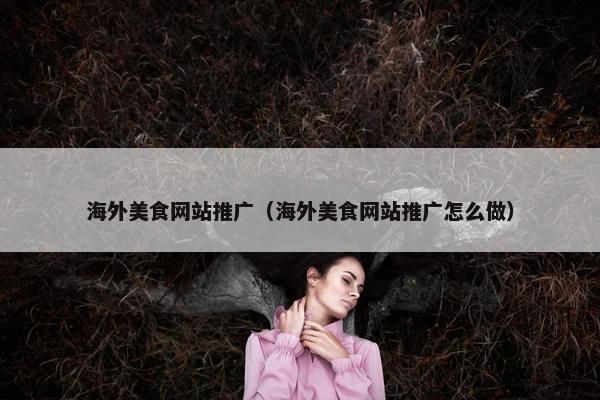 海外美食网站推广（海外美食网站推广怎么做）