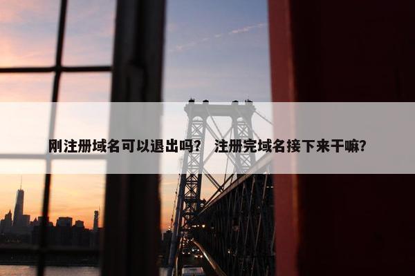 刚注册域名可以退出吗？ 注册完域名接下来干嘛？