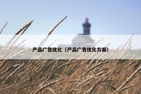 产品广告优化（产品广告优化方案）