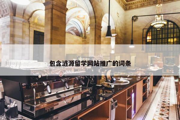 包含涟源留学网站推广的词条