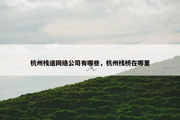 杭州栈道网络公司有哪些，杭州栈桥在哪里