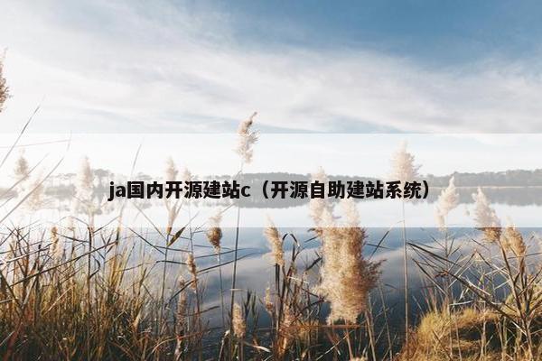 ja国内开源建站c（开源自助建站系统）