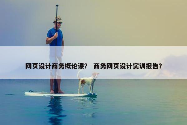 网页设计商务概论课？ 商务网页设计实训报告？