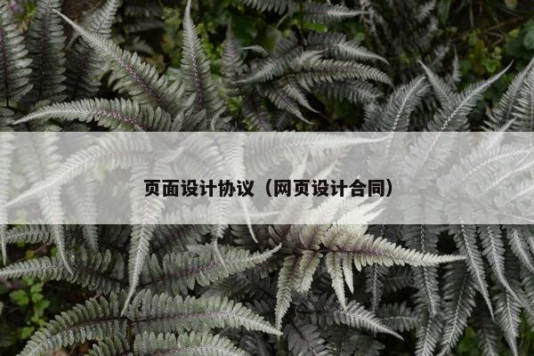 页面设计协议（网页设计合同）