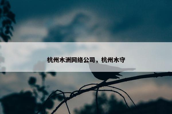 杭州木洲网络公司，杭州木守