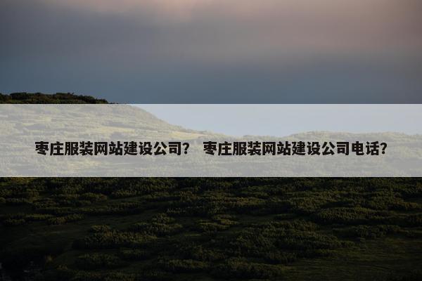 枣庄服装网站建设公司？ 枣庄服装网站建设公司电话？