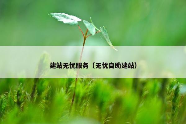 建站无忧服务（无忧自助建站）