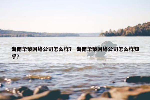 海南华策网络公司怎么样？ 海南华策网络公司怎么样知乎？