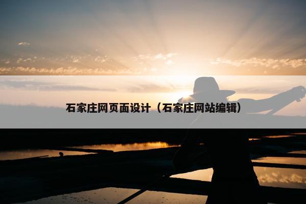 石家庄网页面设计（石家庄网站编辑）