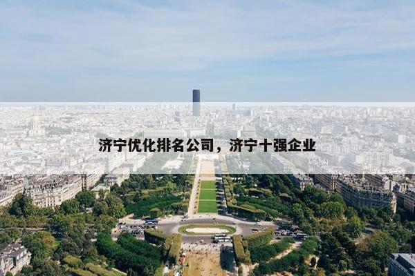 济宁优化排名公司，济宁十强企业