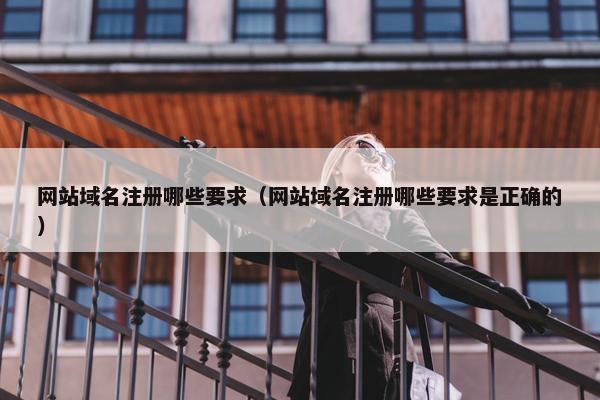 网站域名注册哪些要求（网站域名注册哪些要求是正确的）