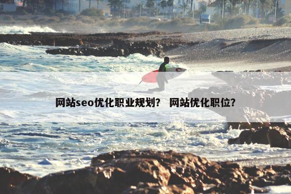 网站seo优化职业规划？ 网站优化职位？